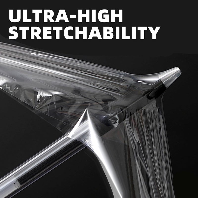 ROSEUP Clear Stretch Wrap Film 5" x 1000ft Roll with Handle, 80 Gauge Thick Cling Plastic Wrap for Moving, Pallet Wrap, Self Adhering Packaging Heavy Duty Shrink Film, 4 Pack - Image 5